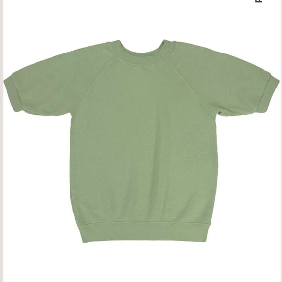 Short Sleeve Raglan Sweatshirt | Green | Size M | NWT - Picture 1 of 4